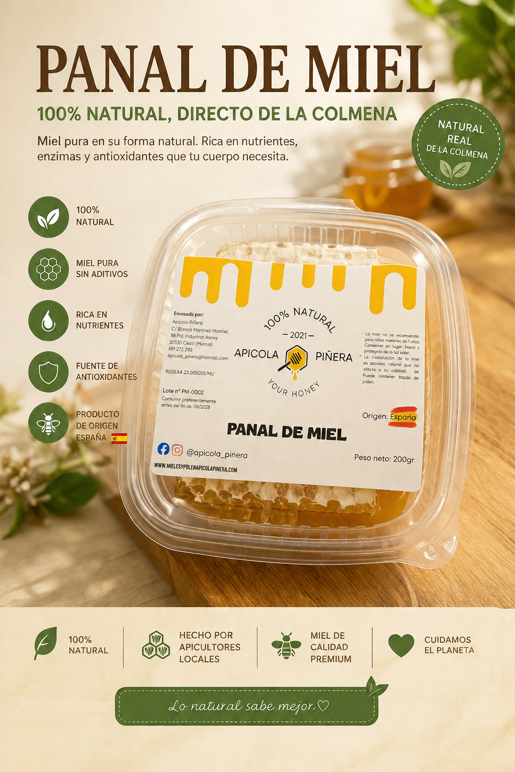 Panal de miel 200gr