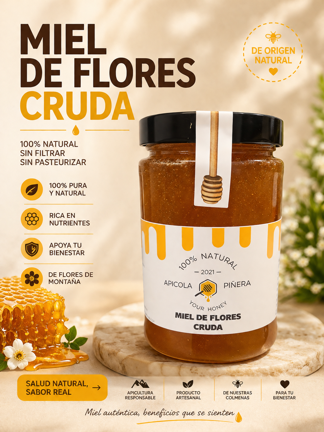 Miel de Flores silvestres 500gr